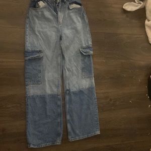 Able to tighten the waist, wide leg,